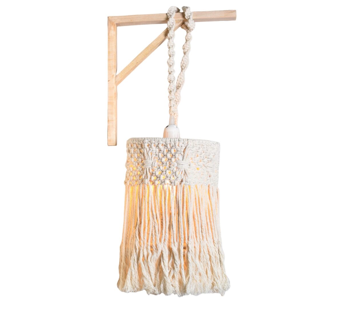 Classic Rustic Twine-Wrapped Hanging Light