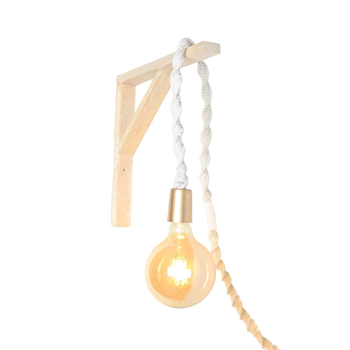 Classic Rustic Twine-Wrapped Hanging Light