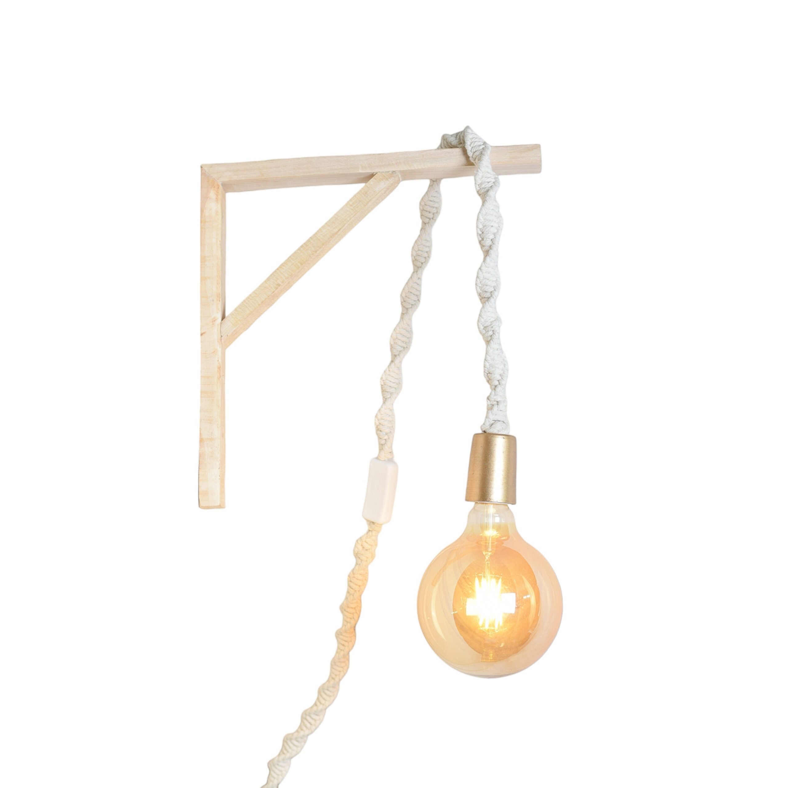 Classic Rustic Twine-Wrapped Hanging Light