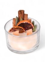 Decorative candles with orange design