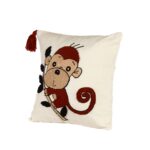 Handcrafted Whimsical Monkey Kids Cushion