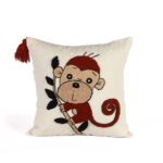 Handcrafted Whimsical Monkey Kids Cushion