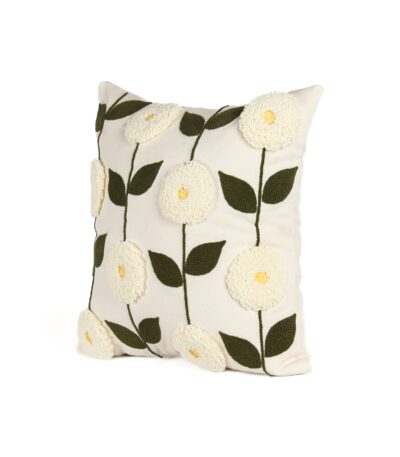 Blossoming Comfort Punch Needle Cushion Cover