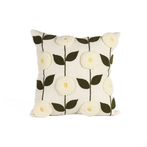 Blossoming Comfort Punch Needle Cushion Cover