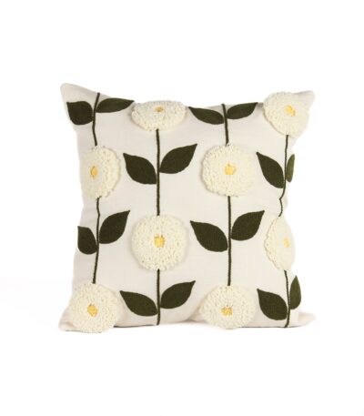 Blossoming Comfort Punch Needle Cushion Cover