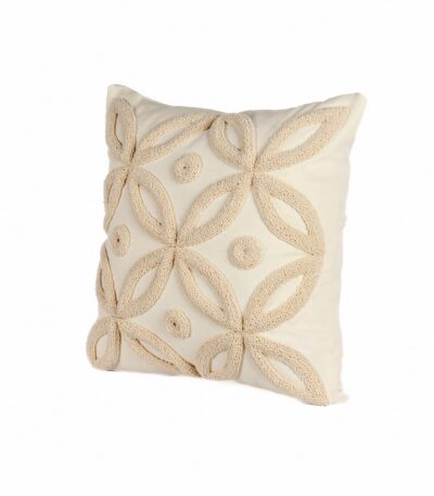 Elegance Bloom Handwoven Punch Needle Cushion