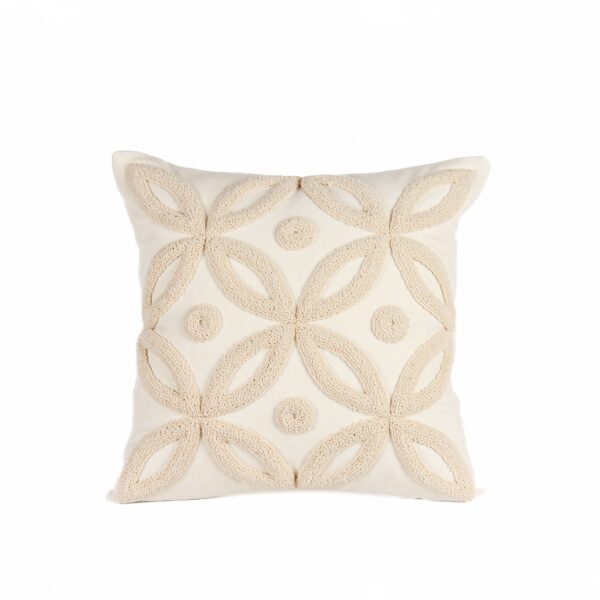 Elegance Bloom Handwoven Punch Needle Cushion