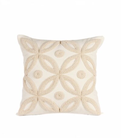 Elegance Bloom Handwoven Punch Needle Cushion