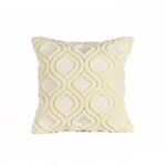 Elegance in White Punch Needle Cushion