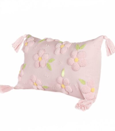 Whispering Petals Punch Needle Cushion Cover