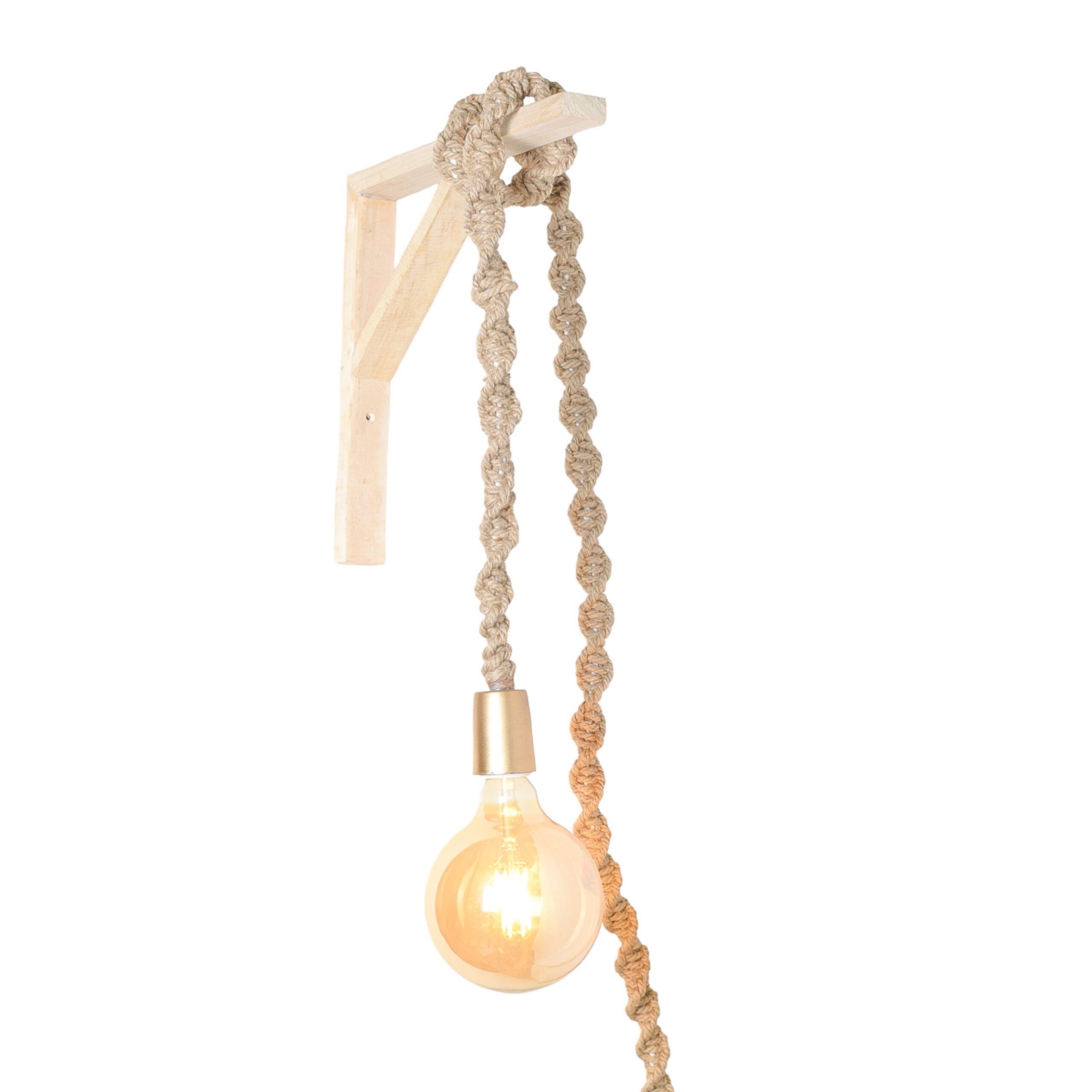 Classic Rustic Twine-Wrapped Hanging Light