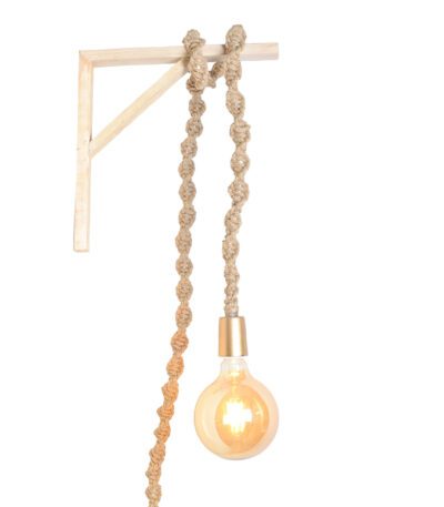 Classic Rustic Twine-Wrapped Hanging Light