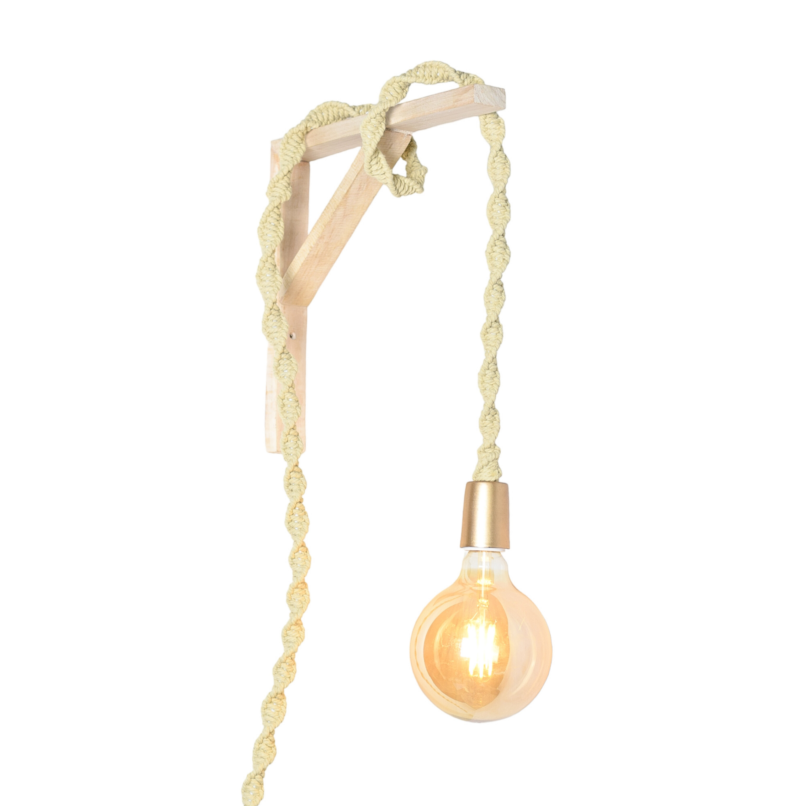 Classic Rustic Twine-Wrapped Hanging Light