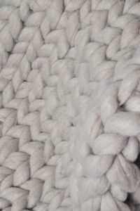 Granite Hues Chunky Wool Kint Sofa Shawl