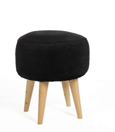 black pouf