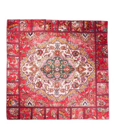 Vintage Tabriz Rug-Elegance in Pure Cotton