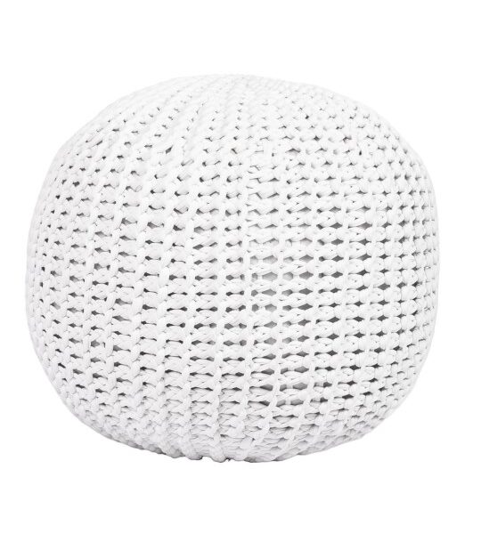 Sleek Noir Cozy Accent Pouf - Chill mode