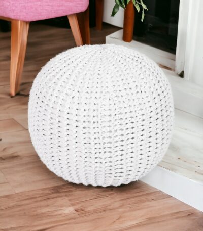 Sleek Noir Cozy Accent Pouf - Chill mode