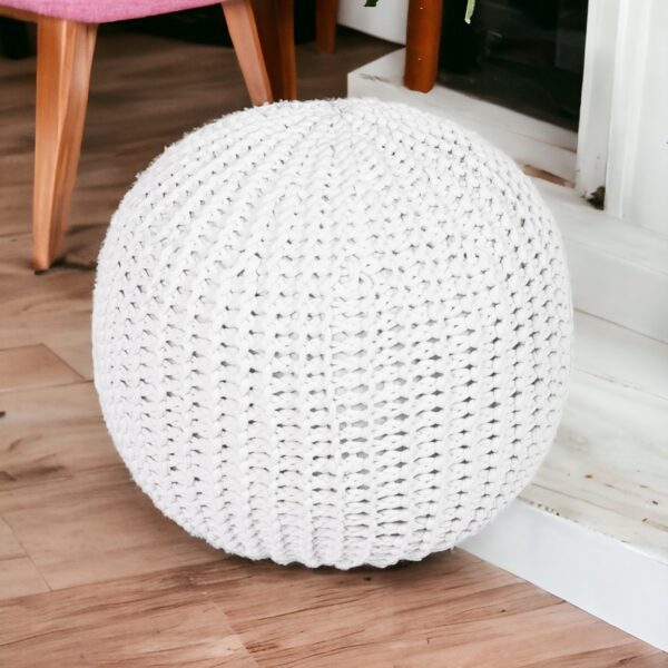 Sleek Noir Cozy Accent Pouf - Chill mode