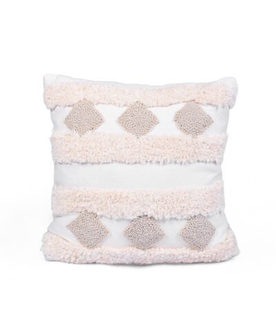 Elegant Harmony Punch Needle Cushion Cover