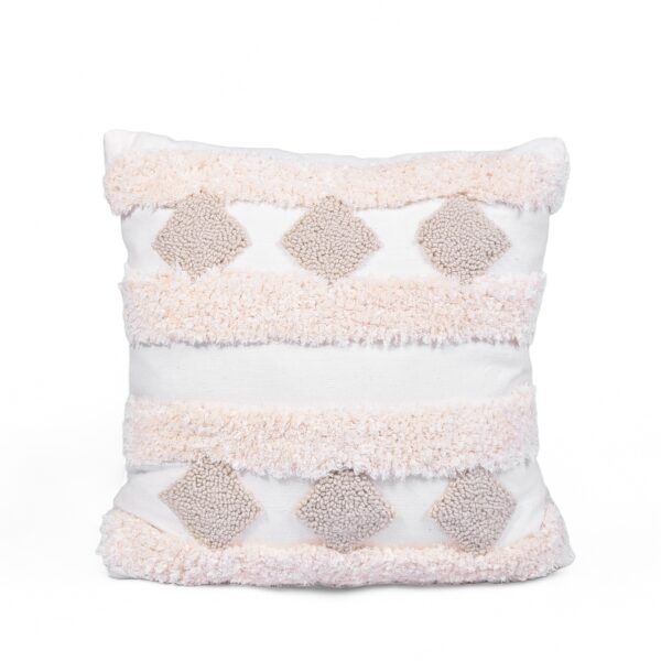 Elegant Harmony Punch Needle Cushion Cover