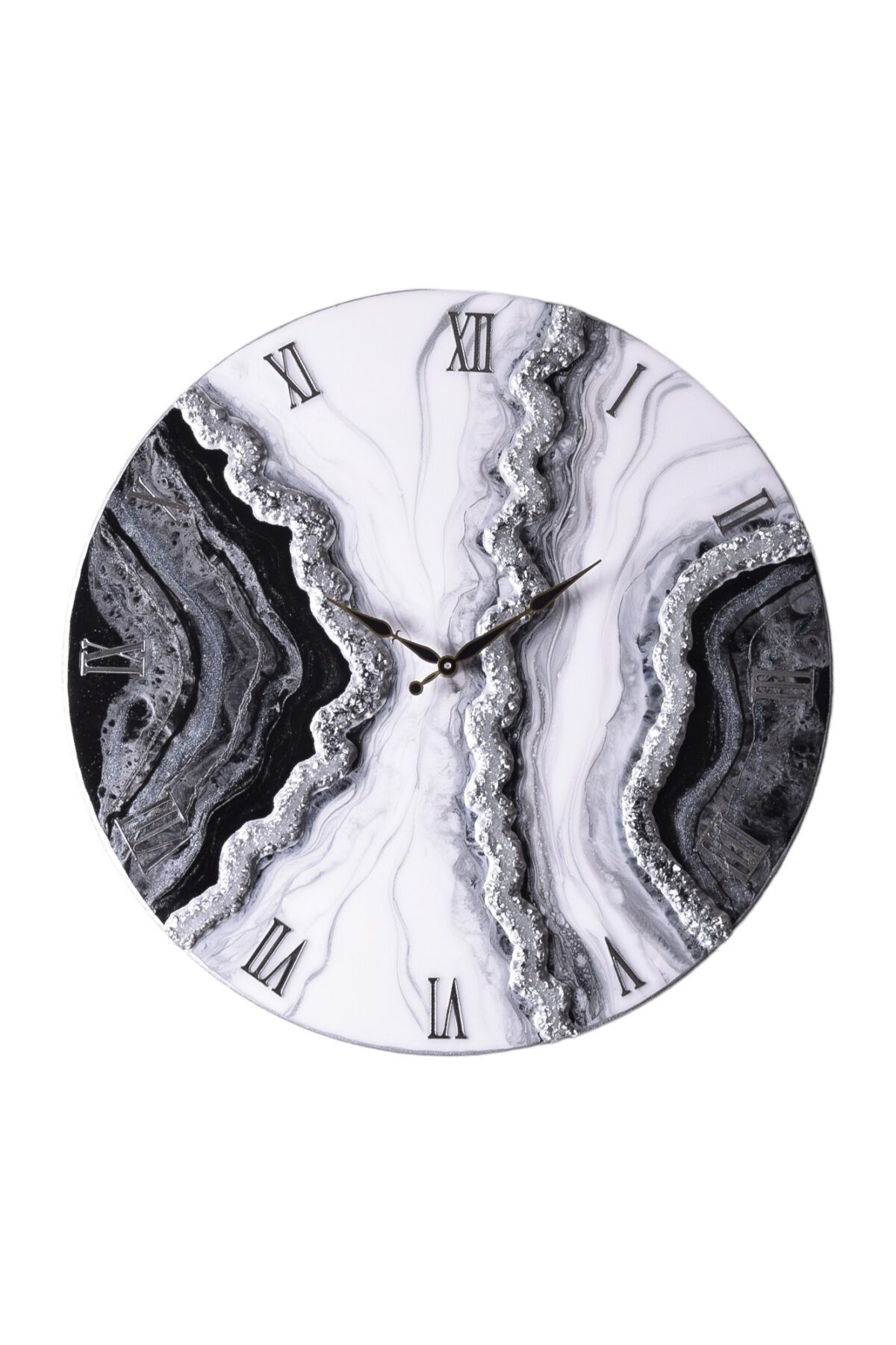 Glimmering Geode Mosaic Clock