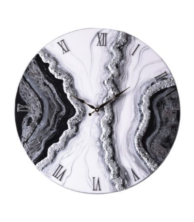 Glimmering Geode Mosaic Clock