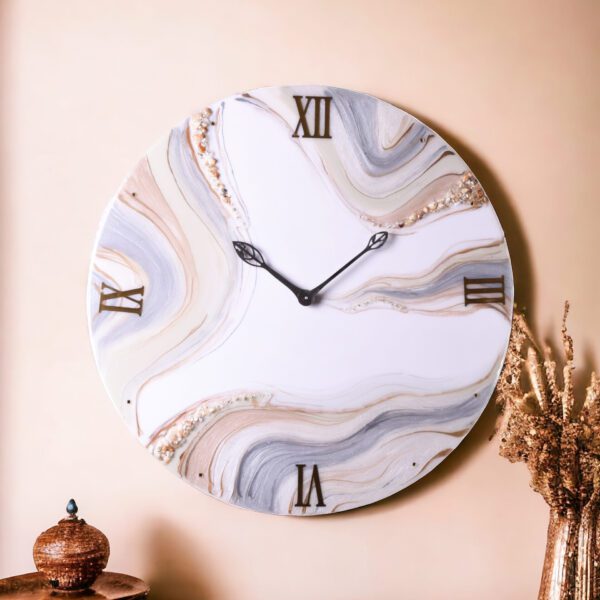 Glimmering Geode Mosaic Clock