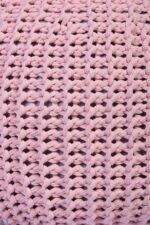 Blush Charm Crochet Pouf - Cozy Handwoven