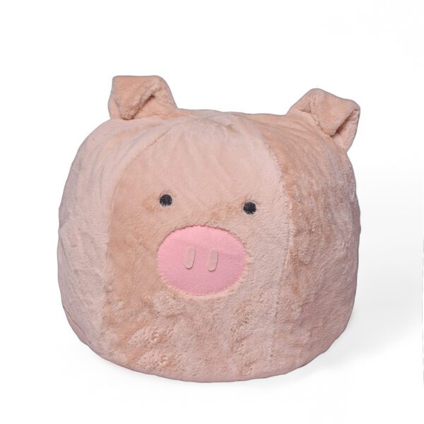 Pouf with pig design