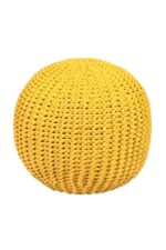 Vibrant Sunshine Crochet Pouf - Handmade