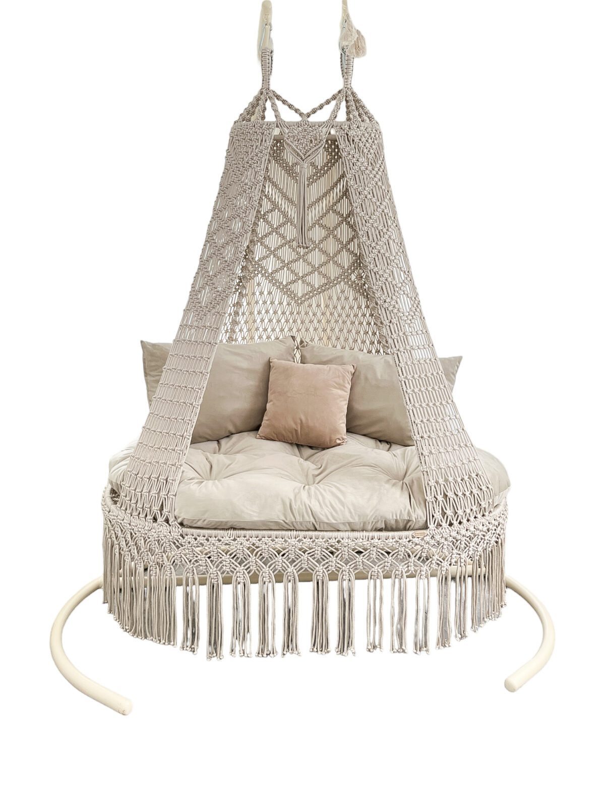 Deluxe Macrame Hanging Chair-Handwoven Swing