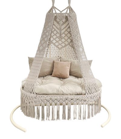 Deluxe Macrame Hanging Chair-Handwoven Swing