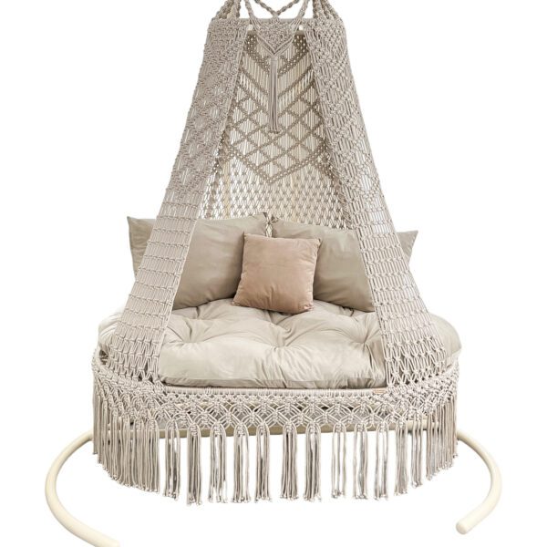 Deluxe Macrame Hanging Chair-Handwoven Swing