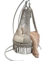 Deluxe Macrame Hanging Chair-Handwoven Swing