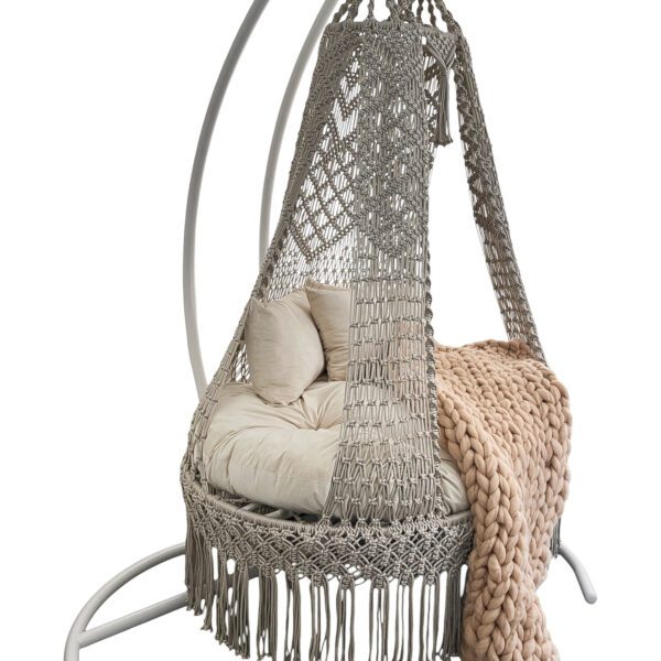 Deluxe Macrame Hanging Chair-Handwoven Swing