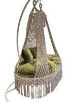 Stylish cotton rope swing with cushion